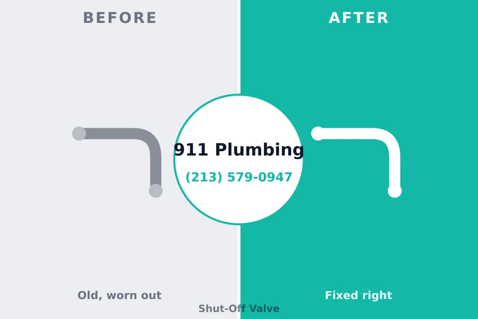 Before and after: plumbing repair Audubon Park, NJ